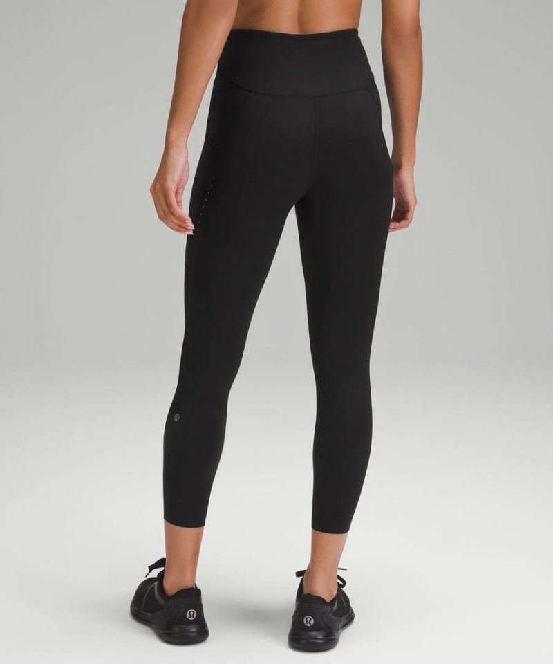 Leggins Lululemon Fast and Free High-Rise 25” Pockets Updated Mujer Negras Chile | 670JIKDGN