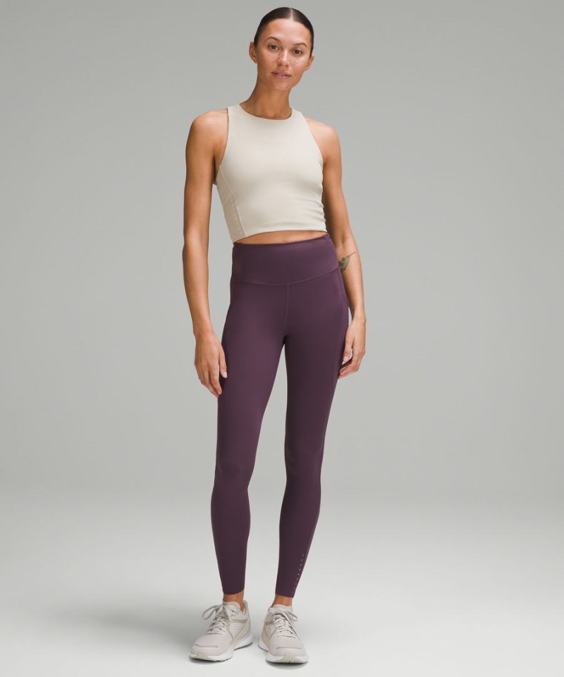 Leggins Lululemon Fast and Free High-Rise 28” Pockets Updated Mujer Moradas Chile | 830RGCQPW