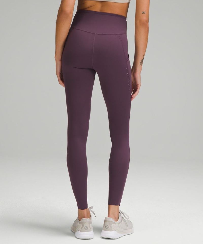 Leggins Lululemon Fast and Free High-Rise 28” Pockets Updated Mujer Moradas Chile | 830RGCQPW