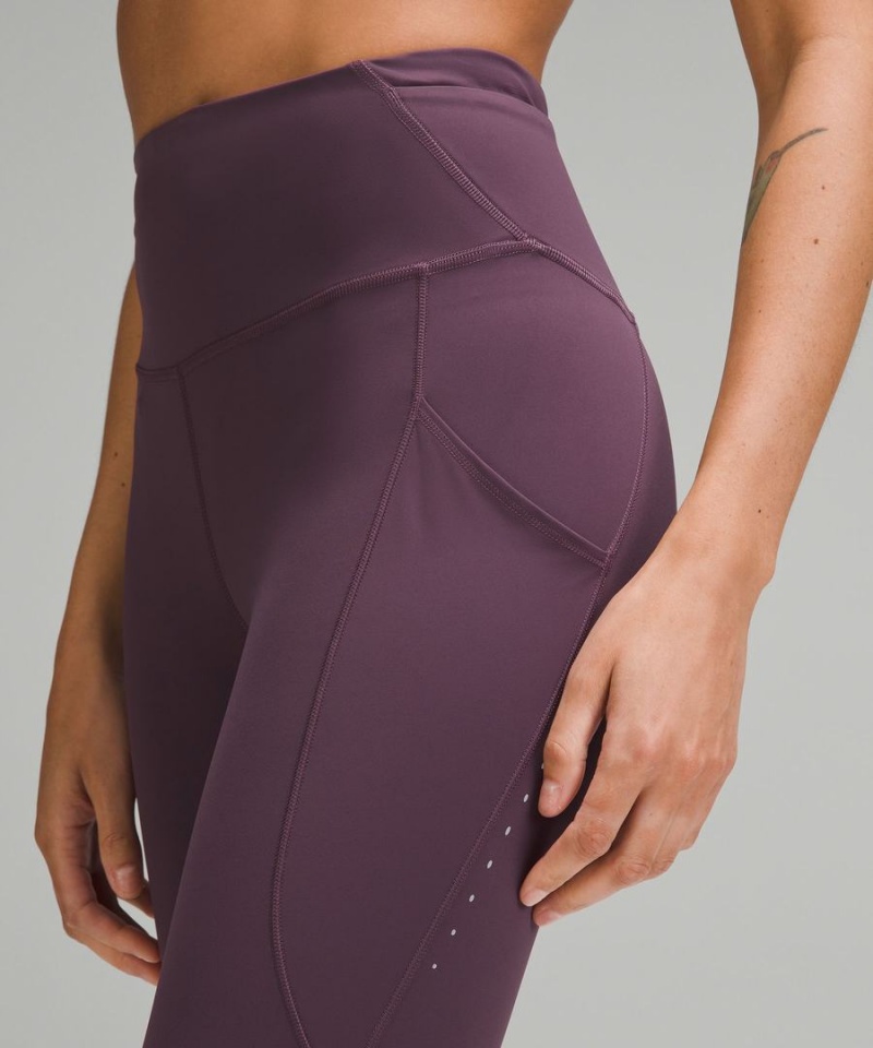 Leggins Lululemon Fast and Free High-Rise 28” Pockets Updated Mujer Moradas Chile | 830RGCQPW