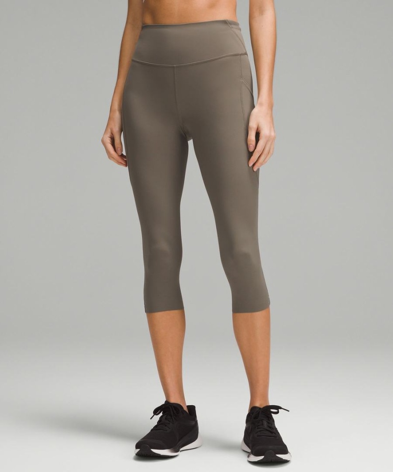 Leggins Lululemon Fast and Free High-Rise Crop with Pockets 19 Mujer Gris Chile | 471YPOZFH