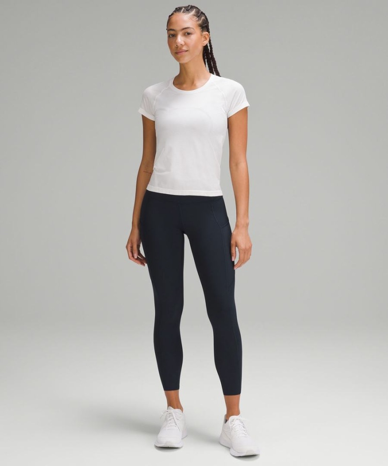 Leggins Lululemon Fast and Free High-Rise 25” Mujer Azul Marino Chile | 385JKPWIZ