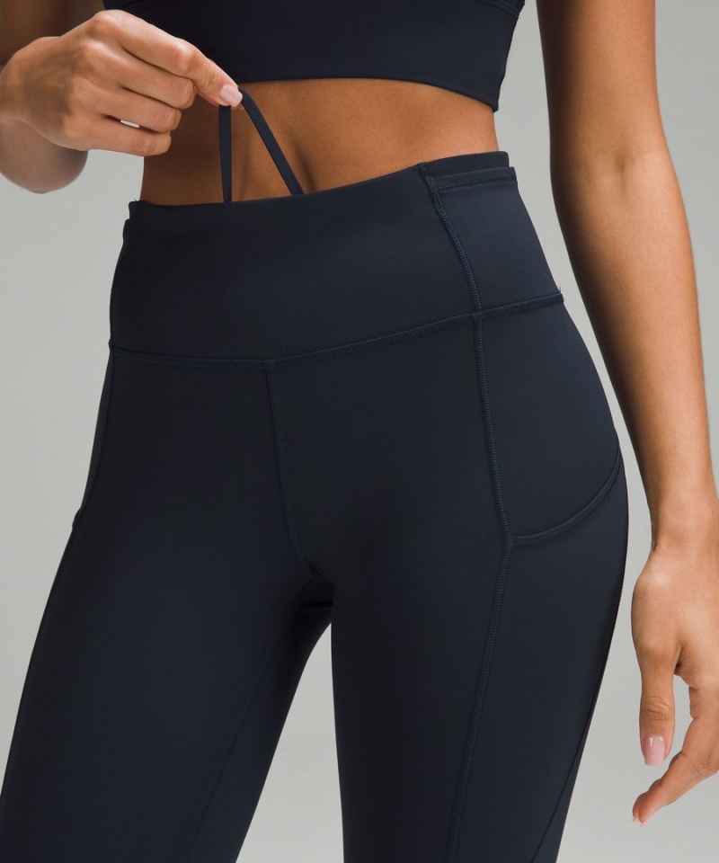Leggins Lululemon Fast and Free High-Rise 25” Mujer Azul Marino Chile | 385JKPWIZ