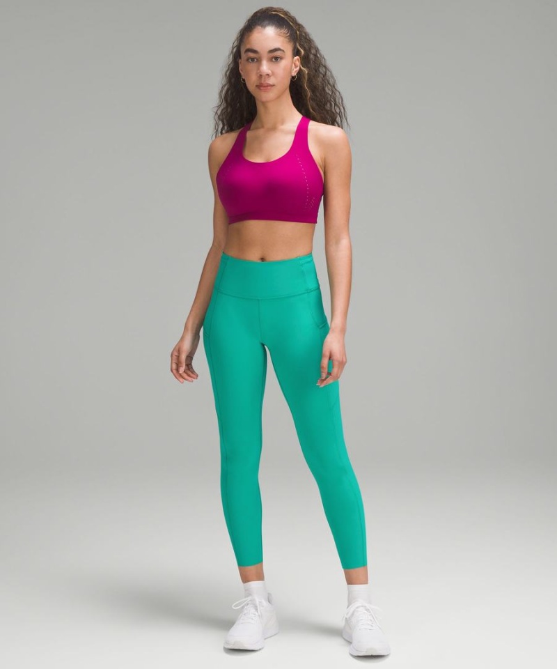 Leggins Lululemon Fast and Free High-Rise 25” Mujer Verde Chile | 284VRWCEF