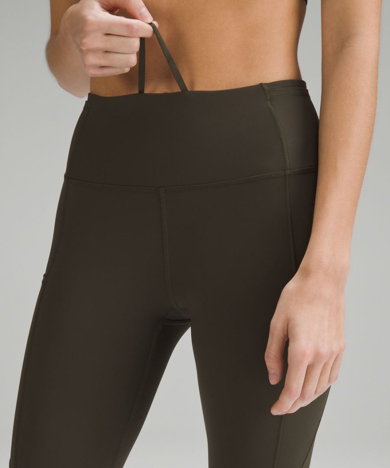 Leggins Lululemon Fast and Free High-Rise 25” Mujer Verde Oliva Oscuro Chile | 731YGRZOJ