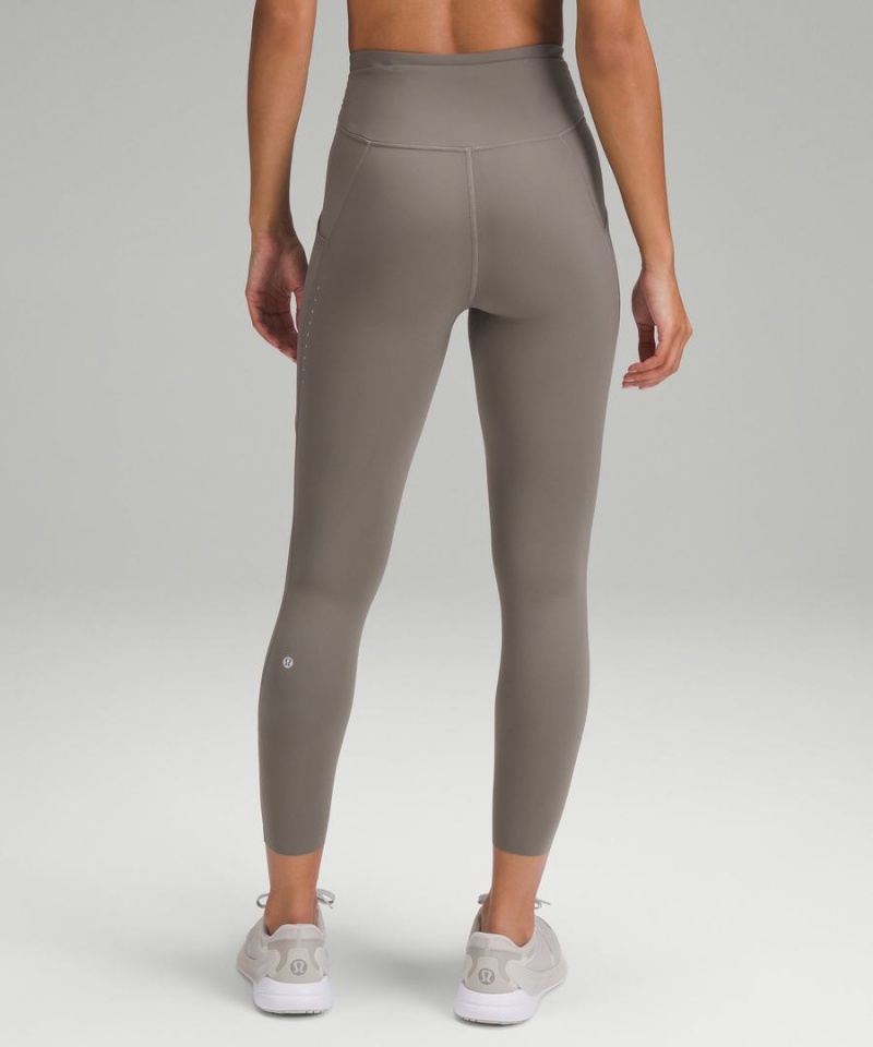 Leggins Lululemon Fast and Free High-Rise 25” Pockets Updated Mujer Gris Oscuro Chile | 985VJAIPF