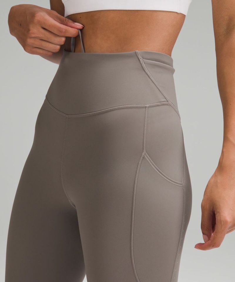 Leggins Lululemon Fast and Free High-Rise 25” Pockets Updated Mujer Gris Oscuro Chile | 985VJAIPF