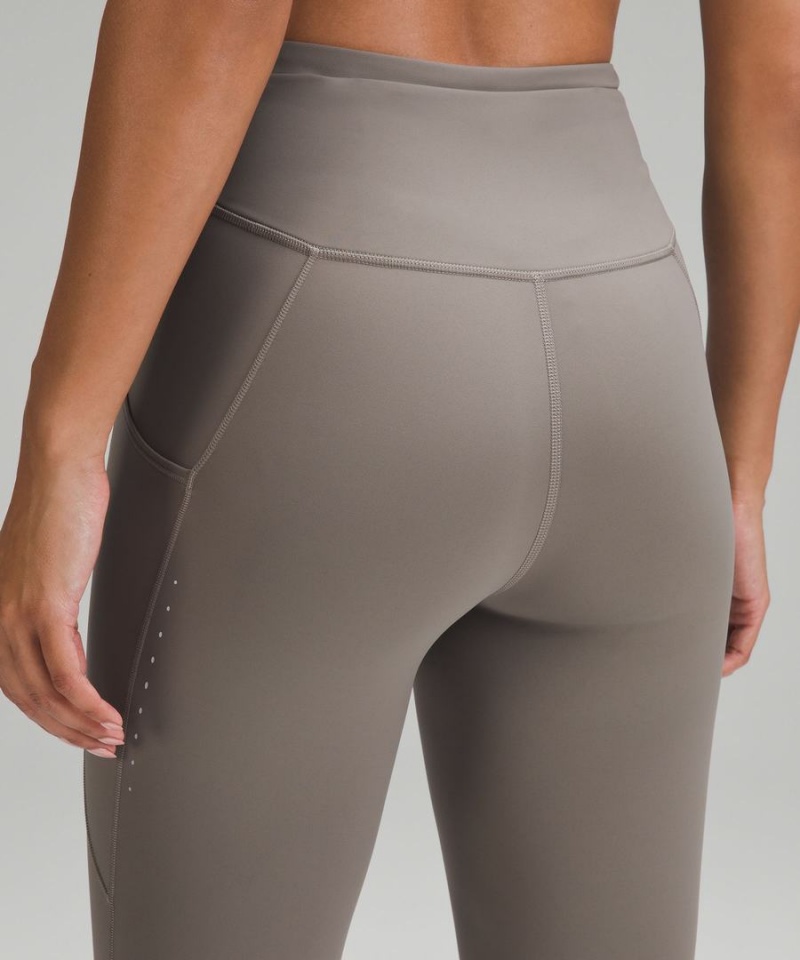 Leggins Lululemon Fast and Free High-Rise 25” Pockets Updated Mujer Gris Oscuro Chile | 985VJAIPF
