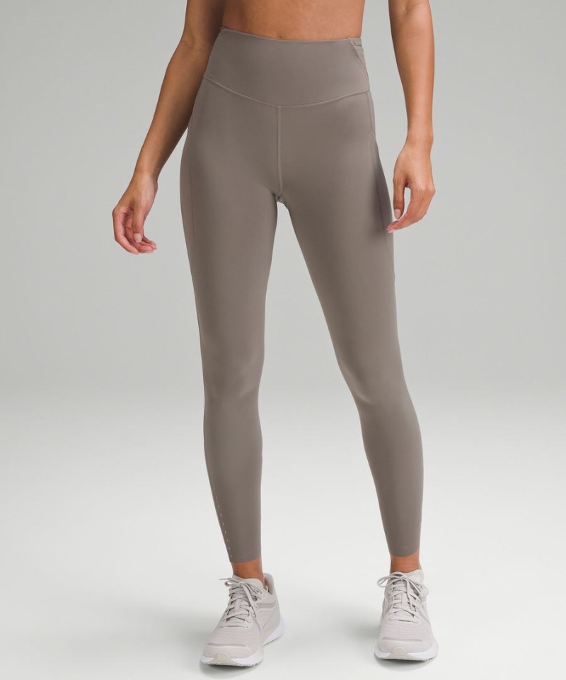 Leggins Lululemon Fast and Free High-Rise 25” Pockets Updated Mujer Gris Oscuro Chile | 985VJAIPF