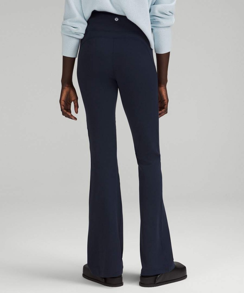 Leggins Lululemon Groove Super-High-Rise Flared Nulu Regular Mujer Azul Marino Chile | 054KNCQPV