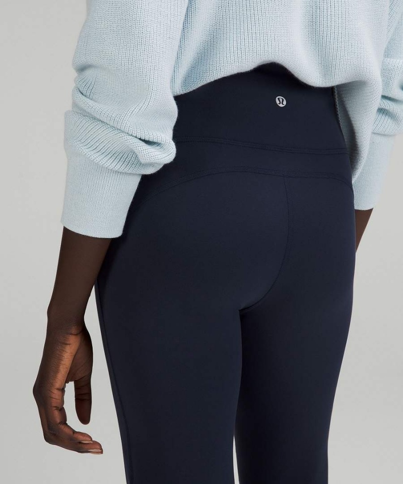 Leggins Lululemon Groove Super-High-Rise Flared Nulu Regular Mujer Azul Marino Chile | 054KNCQPV