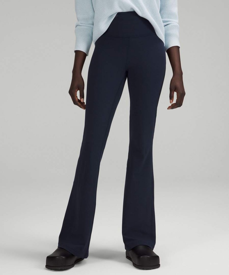 Leggins Lululemon Groove Super-High-Rise Flared Nulu Regular Mujer Azul Marino Chile | 054KNCQPV