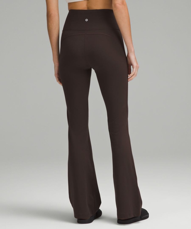 Leggins Lululemon Groove Super-High-Rise Flared Nulu Regular Mujer Chocolate Chile | 348ARYFHW