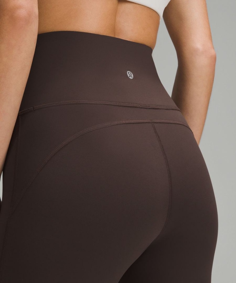 Leggins Lululemon Groove Super-High-Rise Flared Nulu Regular Mujer Chocolate Chile | 348ARYFHW