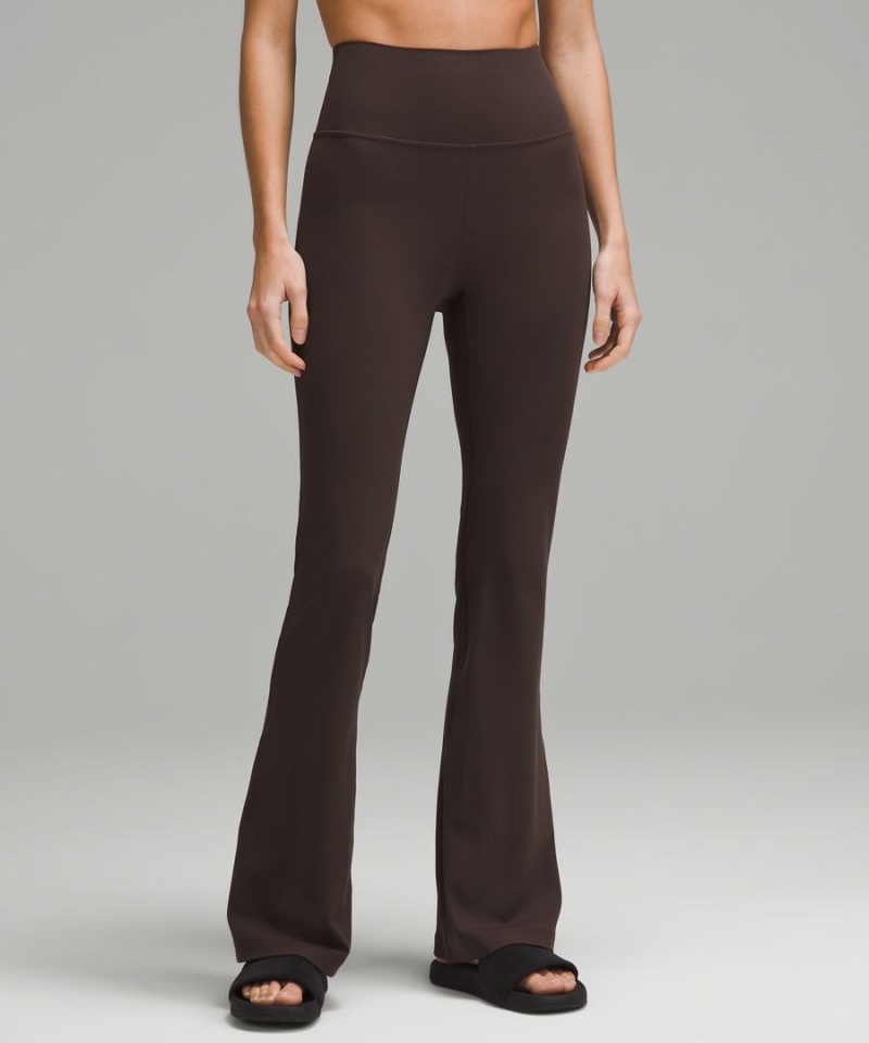 Leggins Lululemon Groove Super-High-Rise Flared Nulu Regular Mujer Chocolate Chile | 348ARYFHW