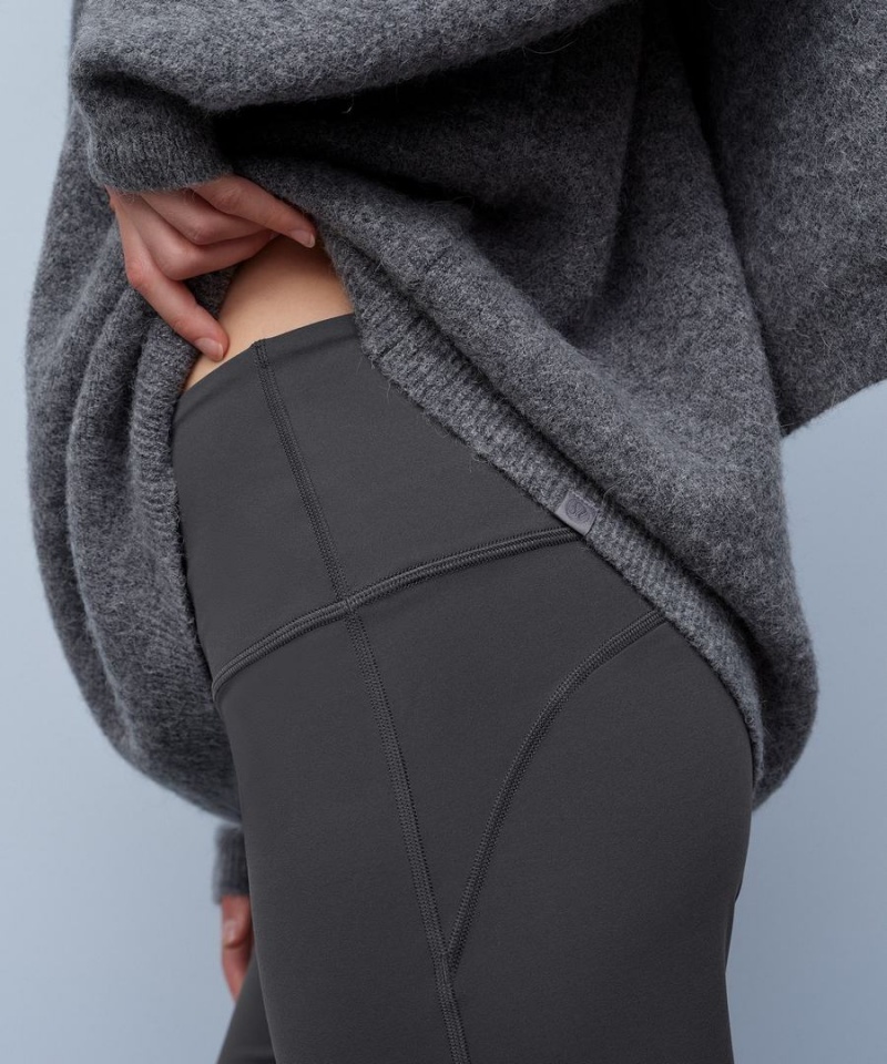 Leggins Lululemon Groove Super-High-Rise Flared Nulu Regular Mujer Gris Oscuro Chile | 982MTEZUQ