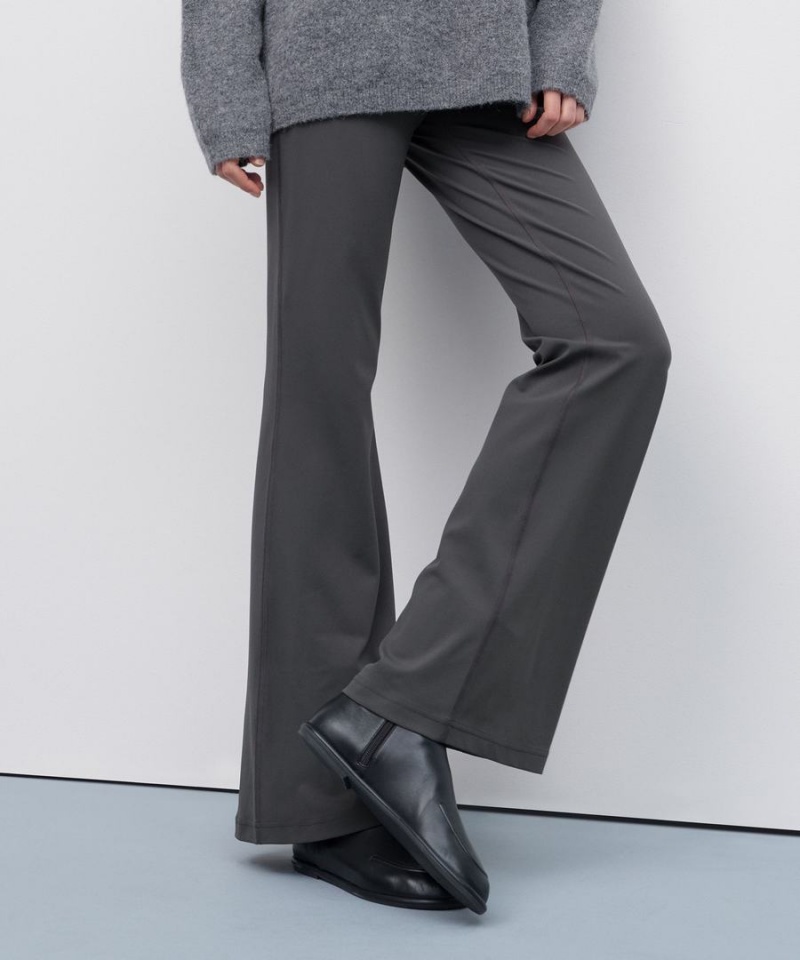 Leggins Lululemon Groove Super-High-Rise Flared Nulu Regular Mujer Gris Oscuro Chile | 982MTEZUQ