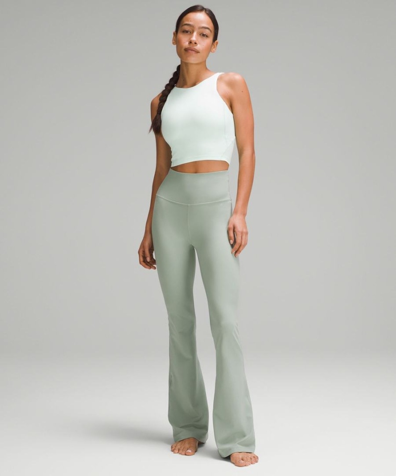 Leggins Lululemon Groove Super-High-Rise Flared Nulu Regular Mujer Verde Claro Chile | 187RZMBCJ
