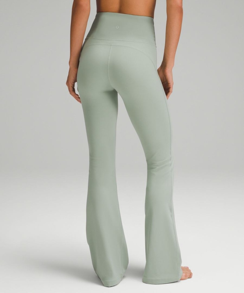 Leggins Lululemon Groove Super-High-Rise Flared Nulu Regular Mujer Verde Claro Chile | 187RZMBCJ