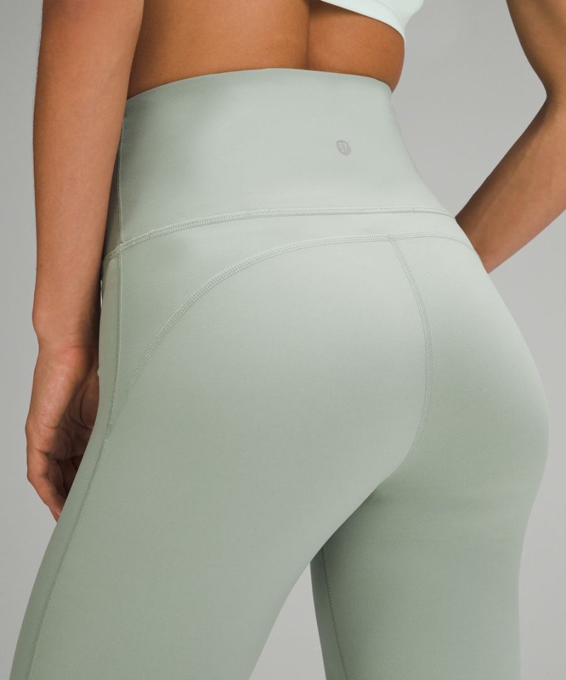 Leggins Lululemon Groove Super-High-Rise Flared Nulu Regular Mujer Verde Claro Chile | 187RZMBCJ