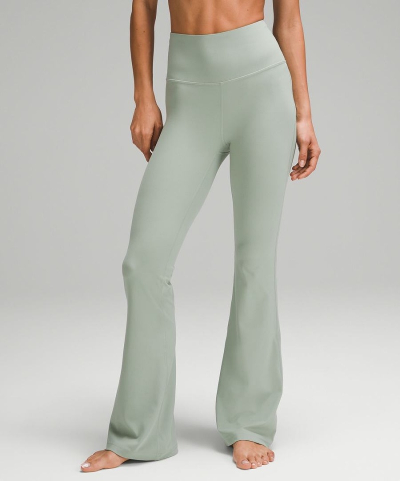 Leggins Lululemon Groove Super-High-Rise Flared Nulu Regular Mujer Verde Claro Chile | 187RZMBCJ