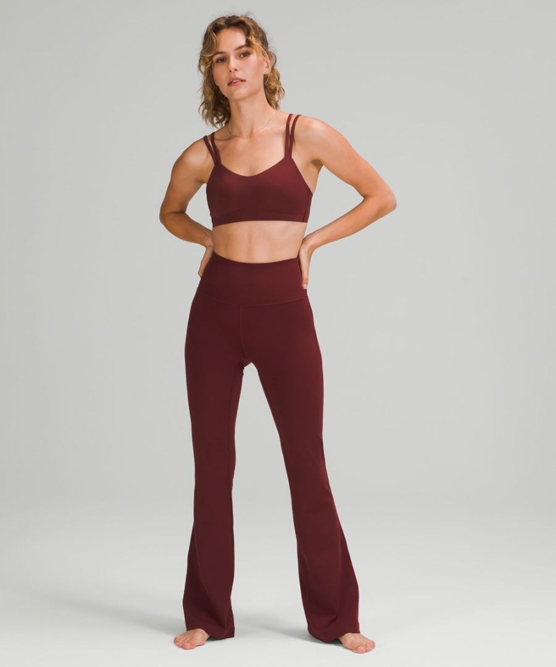 Leggins Lululemon Groove Super-High-Rise Flared Nulu Regular Mujer Rojas Burdeos Chile | 192VPQOUD