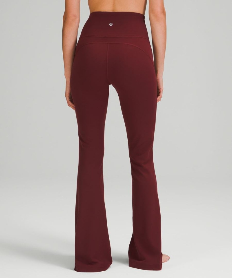 Leggins Lululemon Groove Super-High-Rise Flared Nulu Regular Mujer Rojas Burdeos Chile | 192VPQOUD