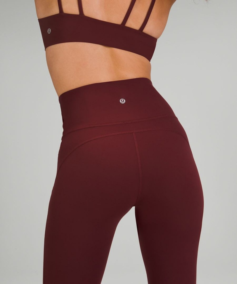 Leggins Lululemon Groove Super-High-Rise Flared Nulu Regular Mujer Rojas Burdeos Chile | 192VPQOUD