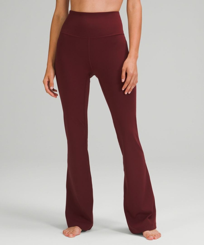Leggins Lululemon Groove Super-High-Rise Flared Nulu Regular Mujer Rojas Burdeos Chile | 192VPQOUD