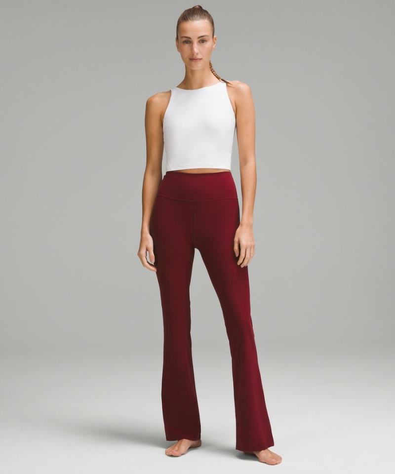 Leggins Lululemon Groove Super-High-Rise Flared Nulu Regular Mujer Rojas Burdeos Chile | 697XOQFER