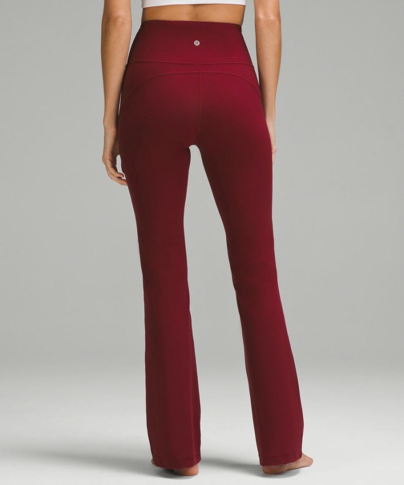 Leggins Lululemon Groove Super-High-Rise Flared Nulu Regular Mujer Rojas Burdeos Chile | 697XOQFER