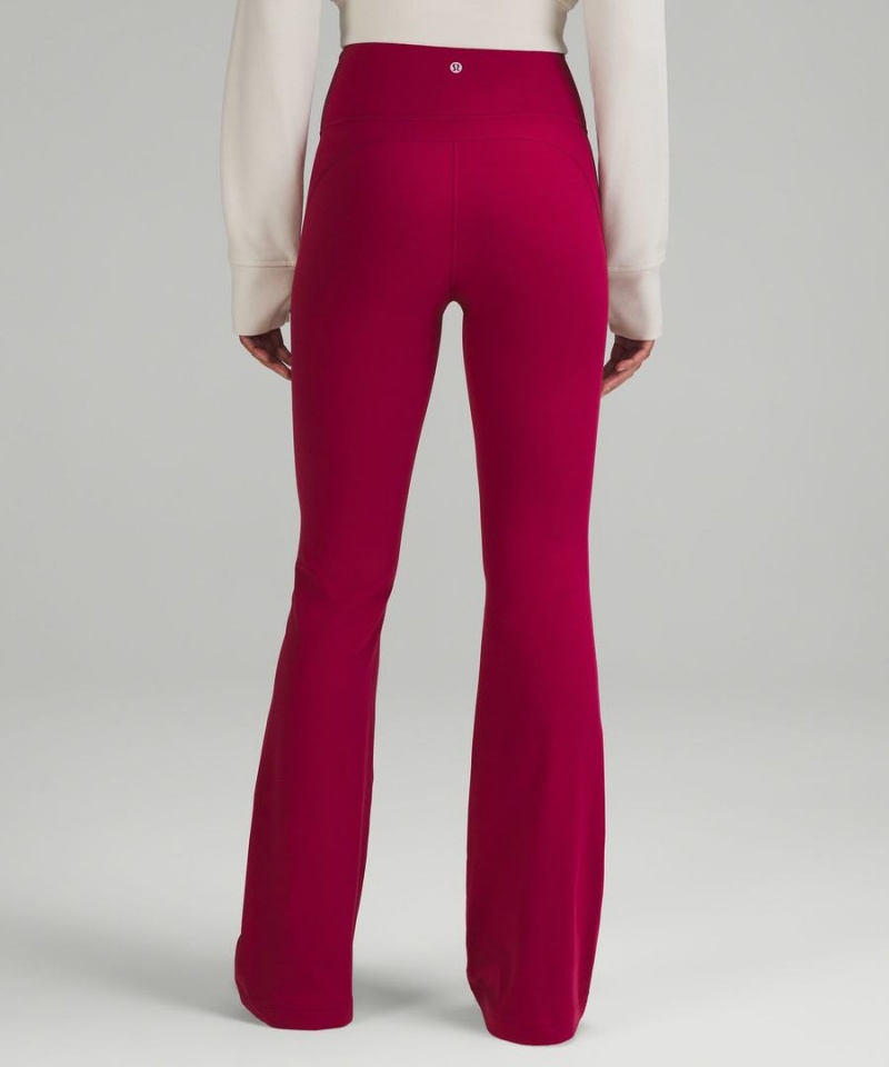 Leggins Lululemon Groove Super-High-Rise Flared Nulu Regular Mujer Burdeos Chile | 047TFQHKM