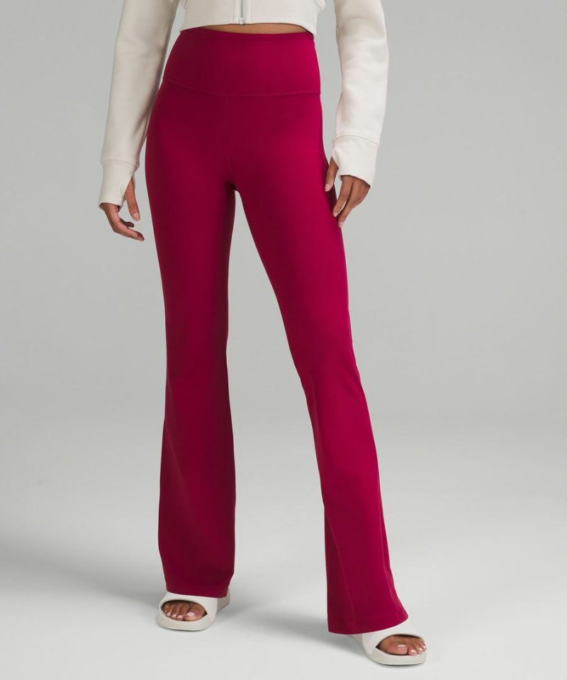 Leggins Lululemon Groove Super-High-Rise Flared Nulu Regular Mujer Burdeos Chile | 047TFQHKM