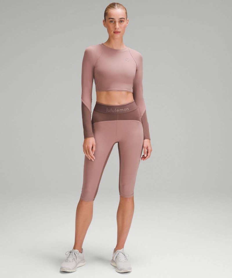 Leggins Lululemon Logo Waistband Everlux Entrenamiento Crop 15
