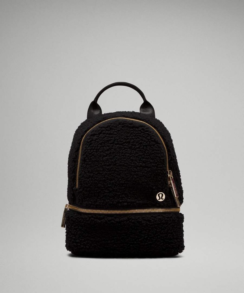 Mochilas Lululemon City Adventurer Micro 3L Fleece Mujer Negras Doradas Chile | 834SLBYDV