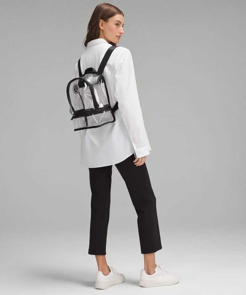 Mochilas Lululemon Clear Mini 10L Logo Mujer Negras Chile | 509GKRJAM