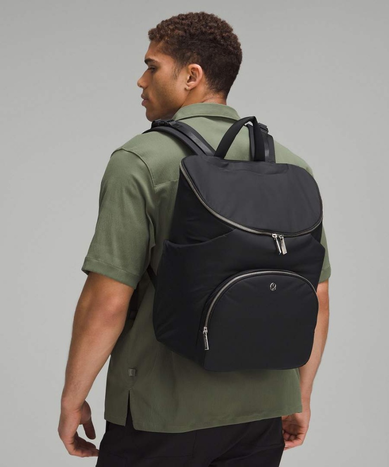 Mochilas Lululemon New Parent 17L Mujer Negras Plateadas Chile | 201EMHYFB