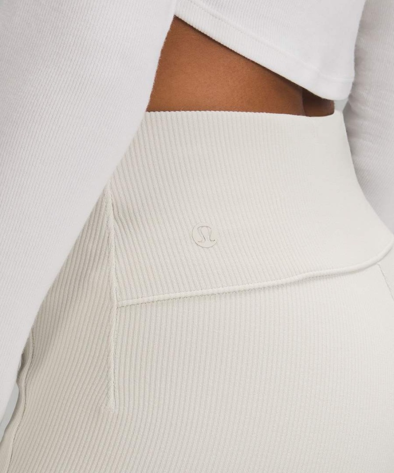 Pantalon Deportivo Lululemon Brushed Softstreme Acanalado Zip Flared Pant 32.5