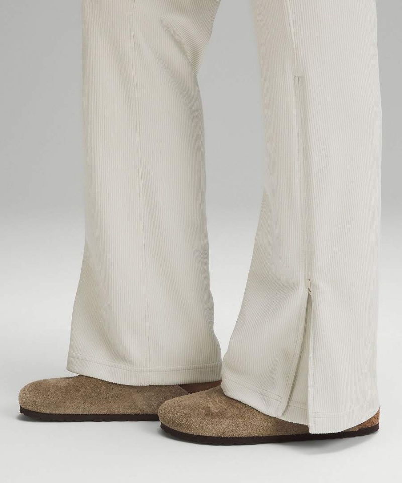 Pantalon Deportivo Lululemon Brushed Softstreme Acanalado Zip Flared Pant 32.5