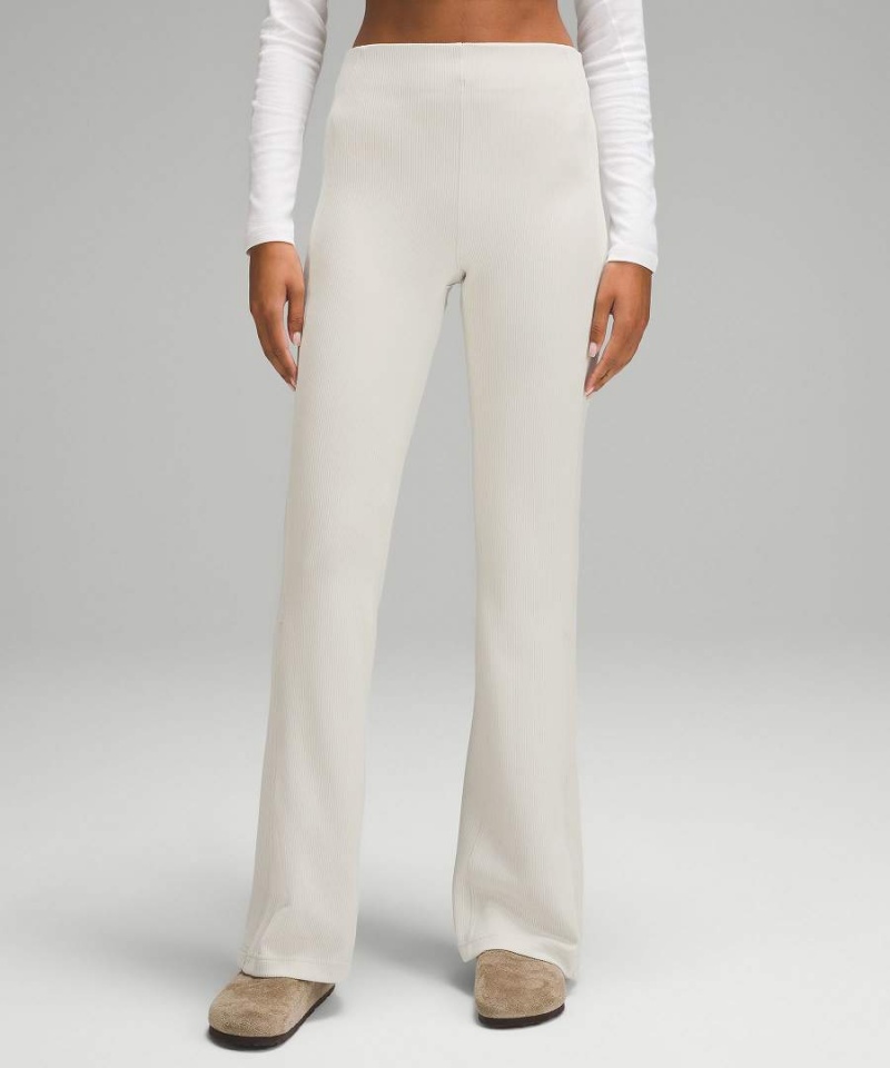 Pantalon Deportivo Lululemon Brushed Softstreme Acanalado Zip Flared Pant 32.5\