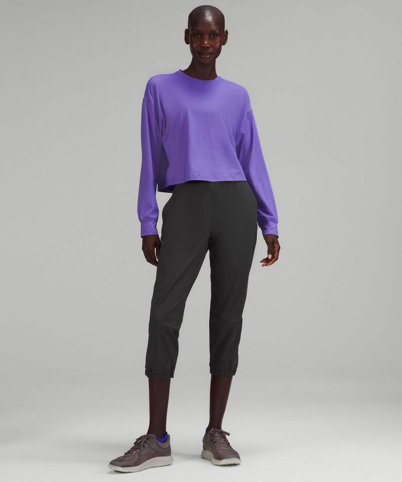 Pantalon Jogger Lululemon Adapted State High-Rise Cropped Mujer Azul Marino Chile | 285SYUBNW
