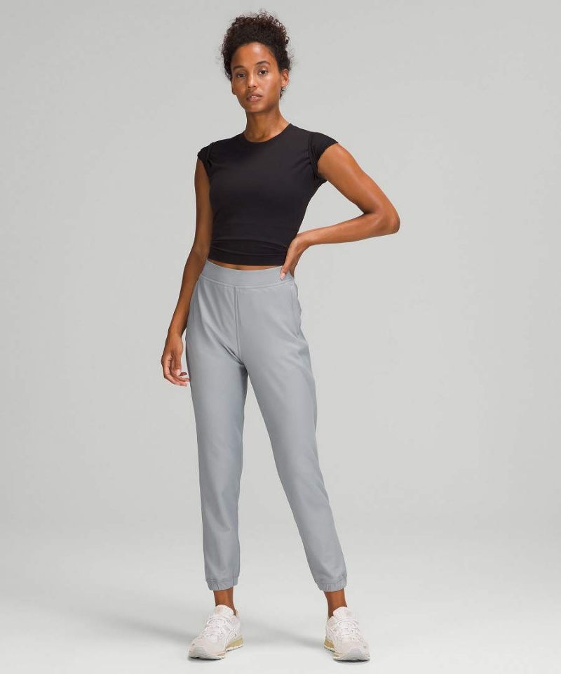 Pantalon Jogger Lululemon Adapted State High-Rise Fleece Full Length Mujer Gris Chile | 617NIFKZG