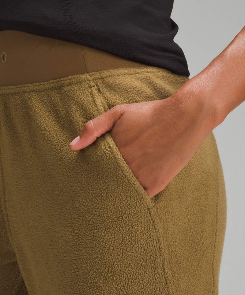 Pantalon Jogger Lululemon Fleece + Ripstop Cargo High-Rise Full Length Senderismo Mujer Kaki Chile | 315FXWATM