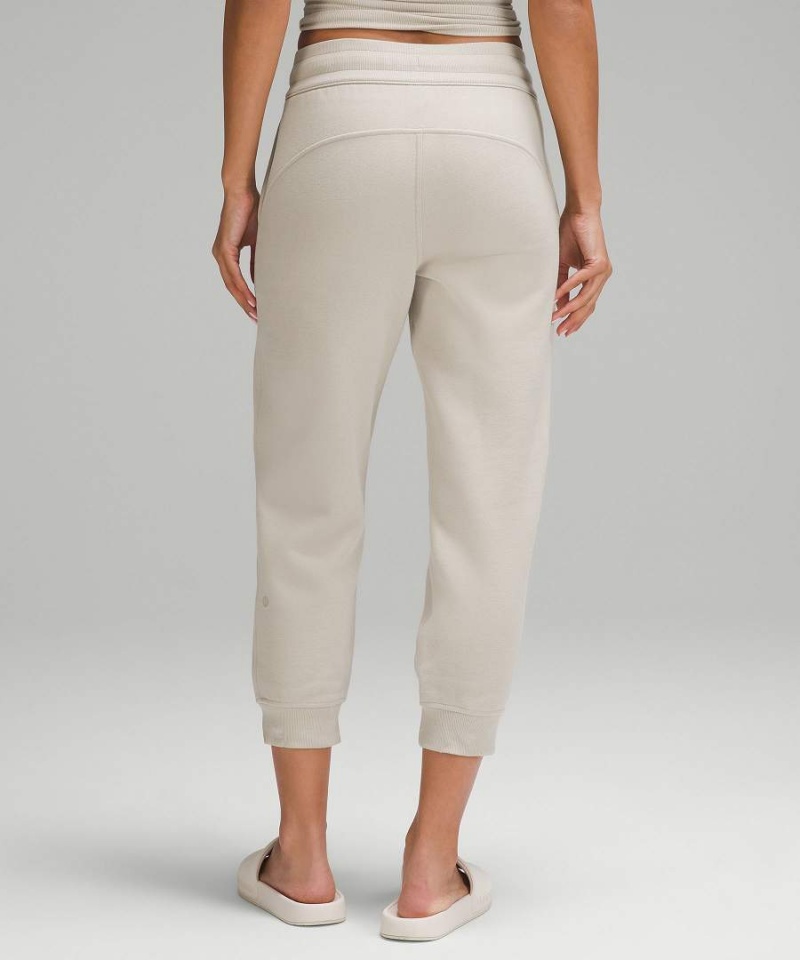 Pantalon Jogger Lululemon Scuba High-Rise Cropped Mujer Beige Chile | 574WRYCJL