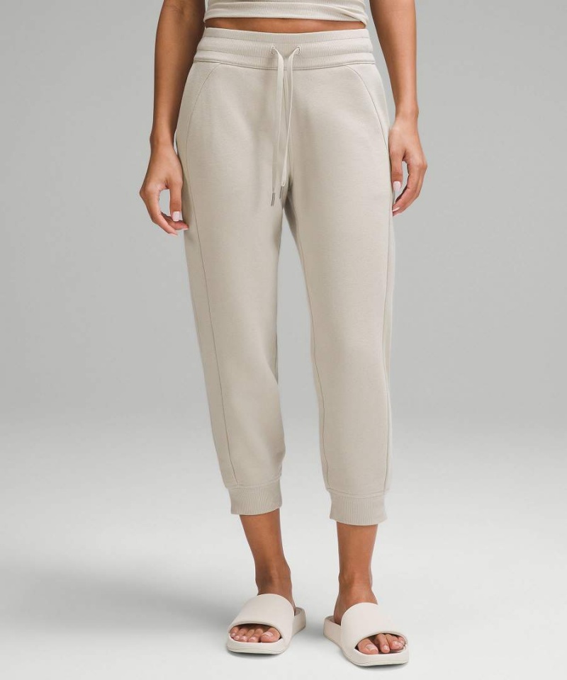Pantalon Jogger Lululemon Scuba High-Rise Cropped Mujer Beige Chile | 574WRYCJL