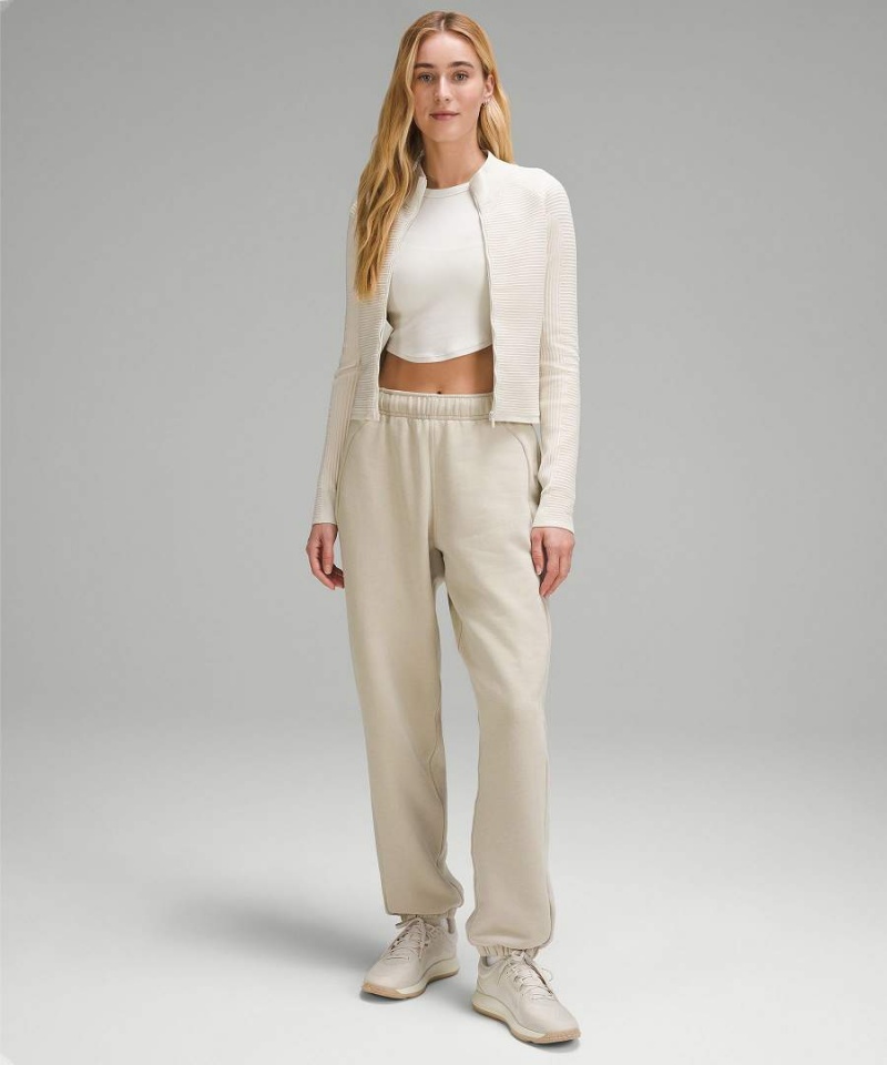 Pantalon Jogger Lululemon Scuba Mid-Rise Oversized Regular Mujer Beige Chile | 127NGARCJ