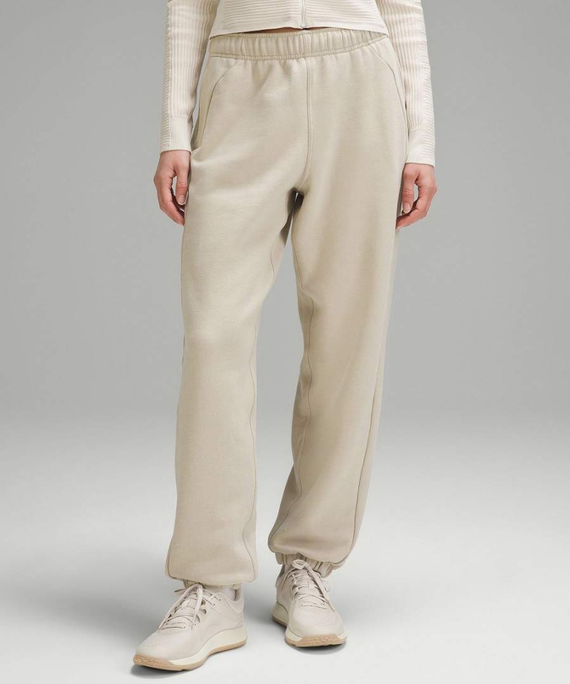 Pantalon Jogger Lululemon Scuba Mid-Rise Oversized Regular Mujer Beige Chile | 127NGARCJ