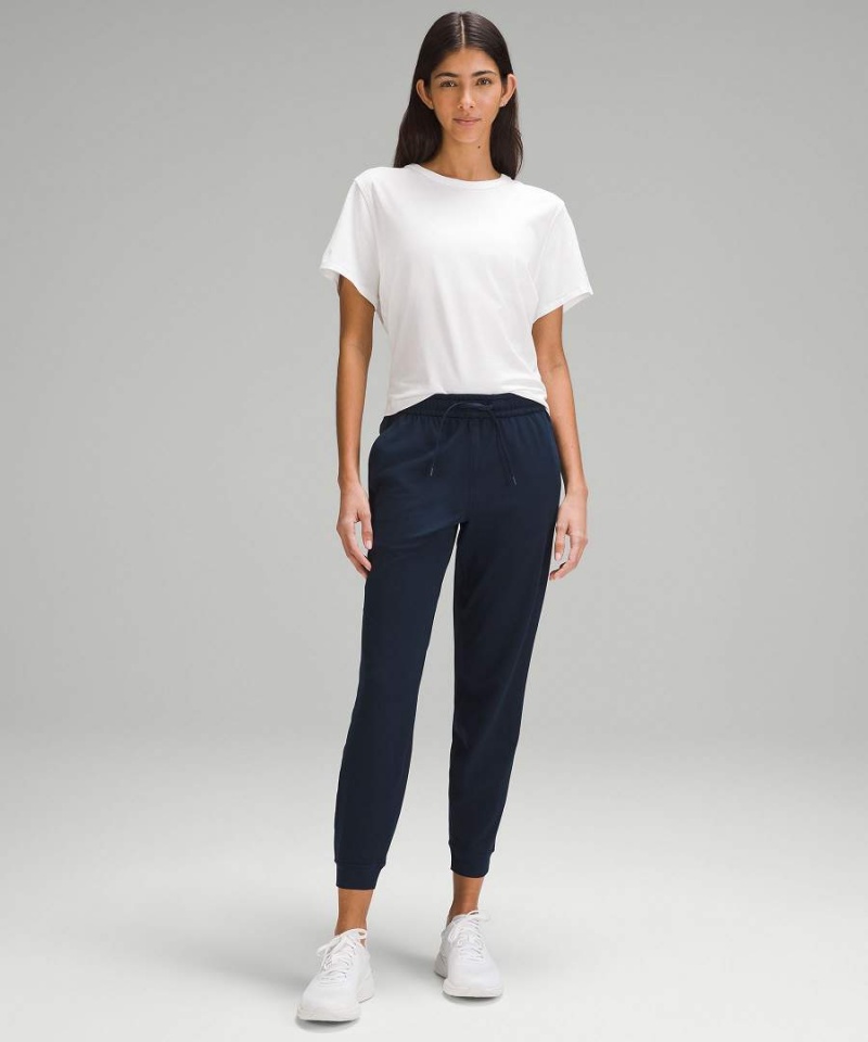 Pantalon Jogger Lululemon Soft Jersey Classic-Fit Mid-Rise Mujer Azul Marino Chile | 906DWMTEK
