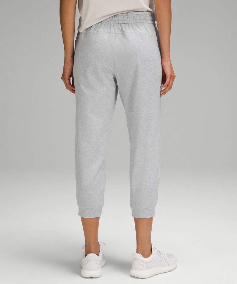 Pantalon Jogger Lululemon Soft Jersey Classic-Fit Mid-Rise Cropped Mujer Gris Claro Chile | 265TXCHDN