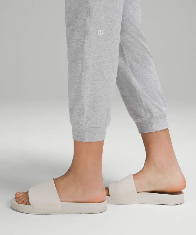 Pantalon Jogger Lululemon Soft Jersey Classic-Fit Mid-Rise Mujer Gris Claro Chile | 398STGZOX